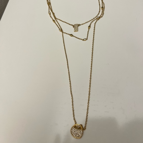 BaubleBar Gold 3-Layer Necklace - Picture 2 of 3